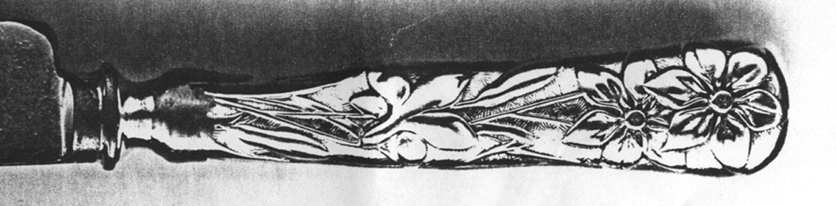 Flora (Sterling, 1887) Blunt Hollow Knife with Bolster by George W Shiebler-1