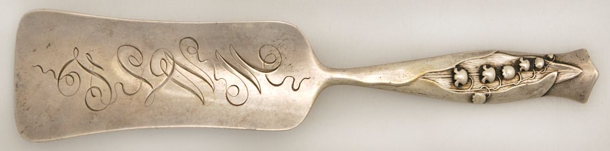 Flora (Sterling, Hollowware) Shoe Horn by George W Shiebler-1