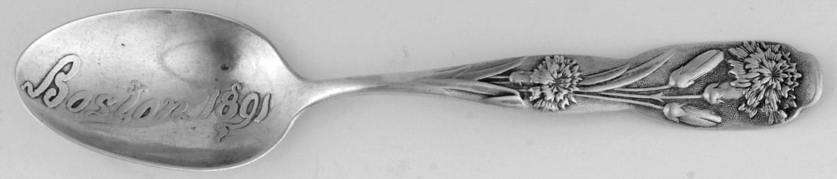 Flora (Sterling, 1887) Souvenir Spoon (Teaspoon) by George W Shiebler-1