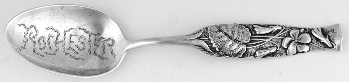 Flora (Sterling, 1887) Souvenir Spoon (Teaspoon) by George W Shiebler-1