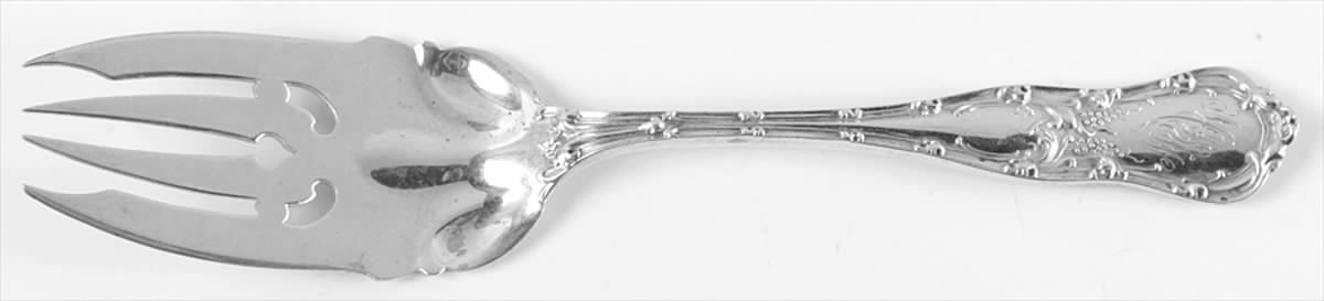 Gothic (Sterling, 1890) Fork-Cold Meat/Servg-Sm/Solid by George W Shiebler-1