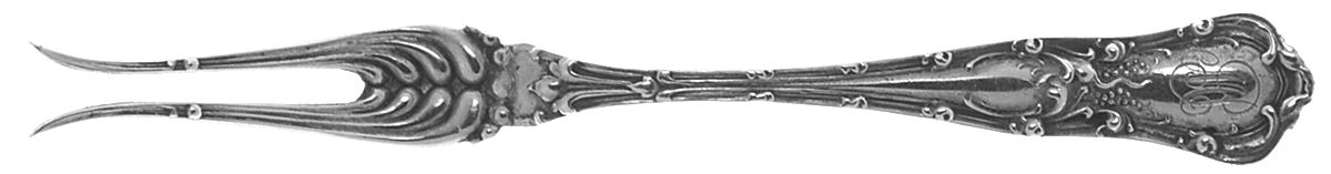Gothic (Sterling, 1890) Two-Tine Butter Pick by George W Shiebler-1
