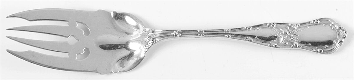 Gothic (Sterling, 1890) Small Solid Cold Meat Serving Fork by George W Shiebler-1