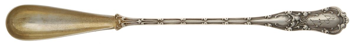 Gothic (Sterling, 1890) Large Horseradish Serving Spoon by George W Shiebler-1