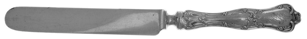Gothic (Sterling, 1890) Monogram Blunt Hollow Knife w/Bolster by George W Shiebler-1