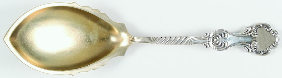 Louvre (Sterling, 1890) Solid Salad Serving Spoon by George W Shiebler-1