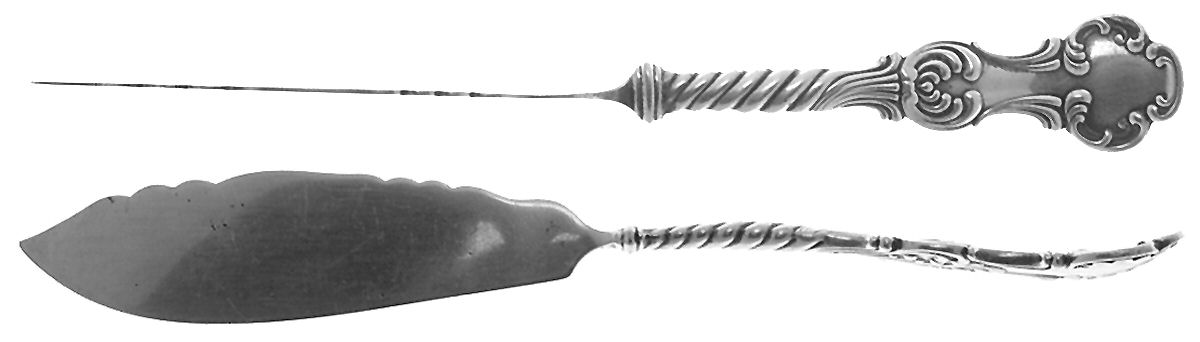 Louvre (Sterling, 1890) Flat Handle Master Butter Knife by George W Shiebler-1