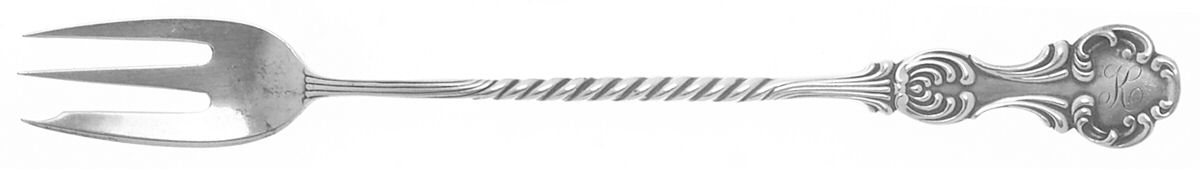 Louvre (Sterling, 1890) Monogram Oyster Fork by George W Shiebler-1