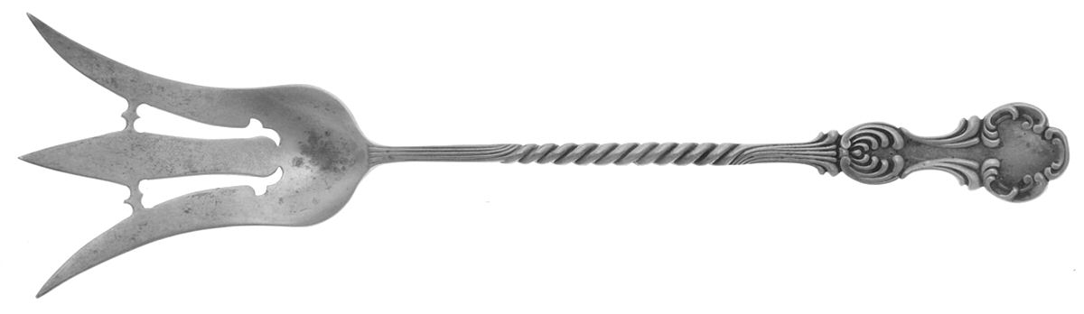 Louvre (Sterling, 1890) Small Lettuce Serving Fork by George W Shiebler-1