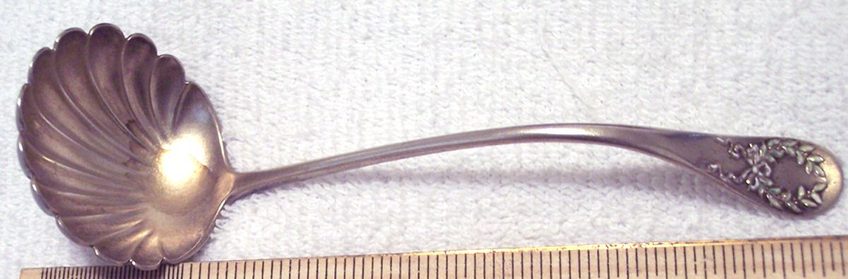 Napoleon (Sterling, 1894) Solid Piece Cream Ladle by George W Shiebler-1