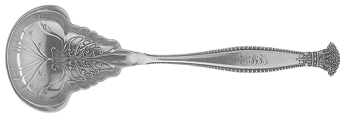 Sandringham (Sterling, 1895) Solid Salad Serving Spoon by George W Shiebler-1