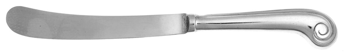 English Shell (Stainless) Modern Hollow Pistol Knife by Gentry Silver-1