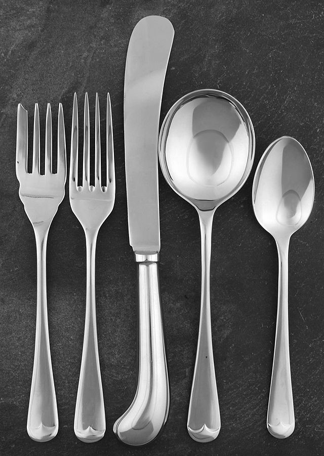 English Tip (Stainless) 5 Piece Place Setting by Gentry Silver-1