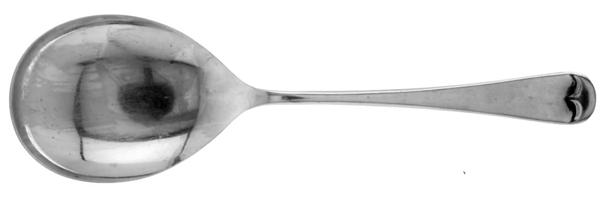 English Tip (Stainless) Solid Smooth Casserole Spoon by Gentry Silver-1