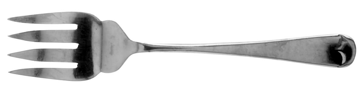 English Tip (Stainless) Small Solid Cold Meat Serving Fork by Gentry Silver-1