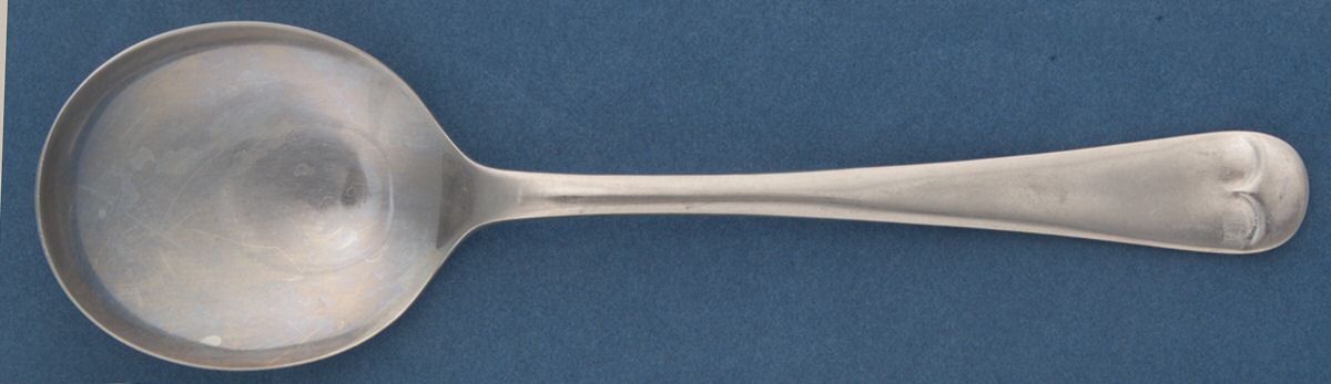 English Tip (Stainless) Round Bowl Soup Spoon (Gumbo) by Gentry Silver-1
