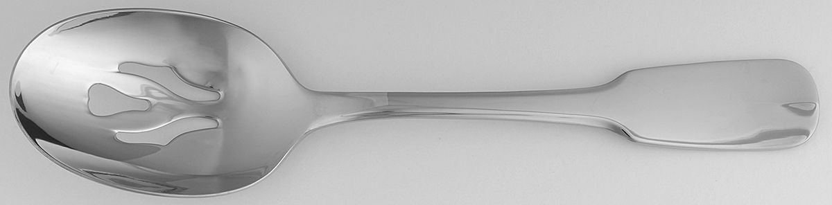 Alsace (Stainless) Large Solid Pierced Serving Spoon by Ginkgo-1