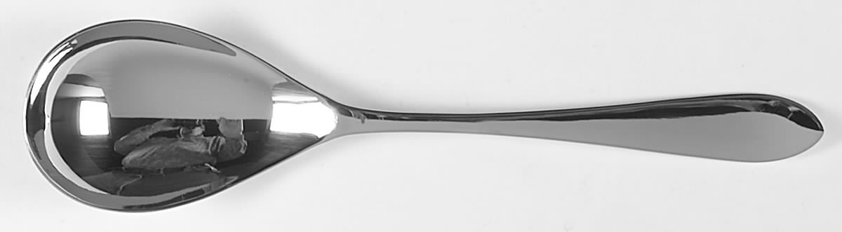 Meridian (Stainless, Glossy) Solid Serving Spoon by Ginkgo-1