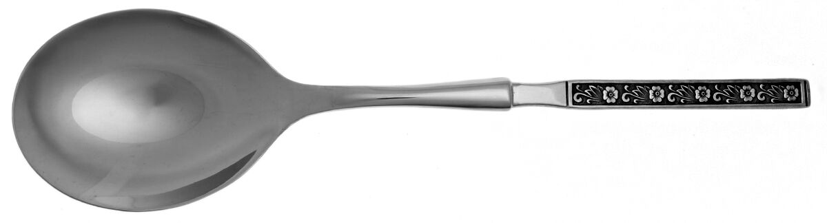 Night Blossom (Stainless) Casserole Spoon with Smooth Stainless Bowl HC by Gold Standard (Japan)-1