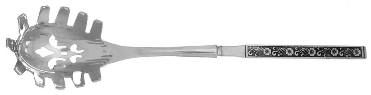 Night Blossom (Stainless) Pasta Server with Stainless Bowl HC by Gold Standard (Japan)-1