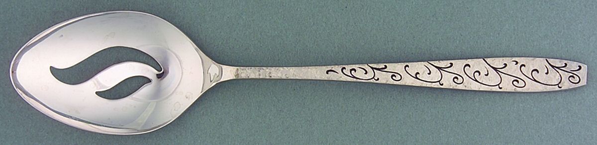 Florentine (Stainless) Pierced Tablespoon (Serving Spoon) by Grand Prix-1