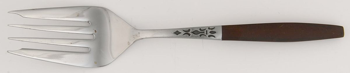 Dior Muffin (Stainless) Medium Solid Cold Meat Serving Fork by Grand Prix-1