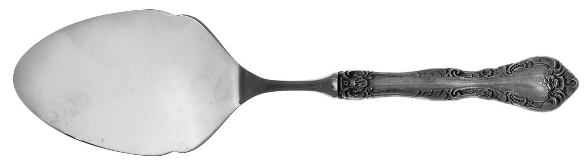 Alencon Lace (Sterling, 1965) Pastry Server with Stainless Blade by Gorham Silver-1