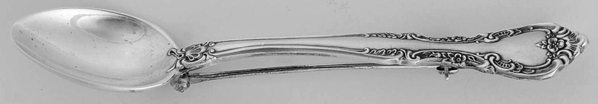 Alencon Lace (Sterling, 1965) Lapel Pin by Gorham Silver-1