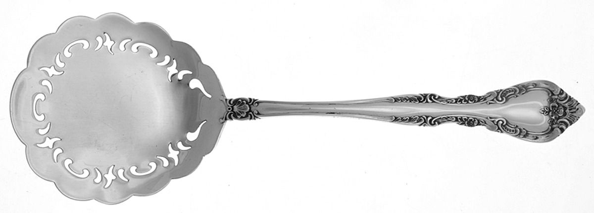 Alencon Lace (Sterling, 1965) Tomato Server, Solid Piece by Gorham Silver-1