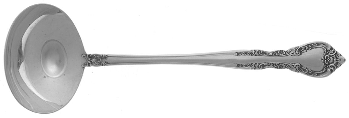 Alencon Lace (Sterling, 1965) Solid Piece Cream Ladle by Gorham Silver-1
