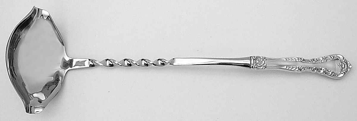 Alencon Lace (Sterling, 1965) Punch Ladle with Stainless Bowl by Gorham Silver-1