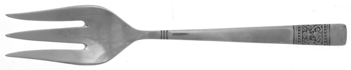 Amphora (Stainless) Medium Solid Cold Meat Serving Fork by Gorham Silver-1