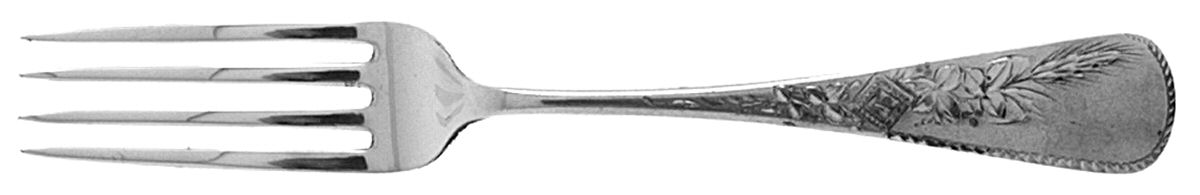 Antique-Engraved No. 8 (Sterling, 1880) Fork by Gorham Silver-1