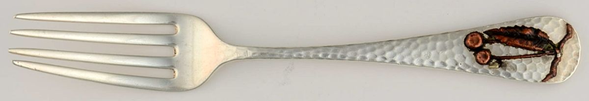 Antique-Hammered & Applied (Sterling, 1880) Fork by Gorham Silver-1