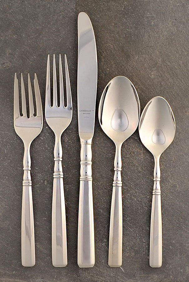 Ariana (Stainless) 5 Piece Place Setting by Gorham Silver-1