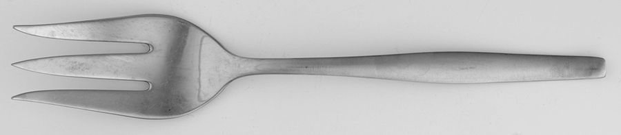 Autumn Mist (Stainless) Medium Solid Cold Meat Serving Fork by Gorham Silver-1