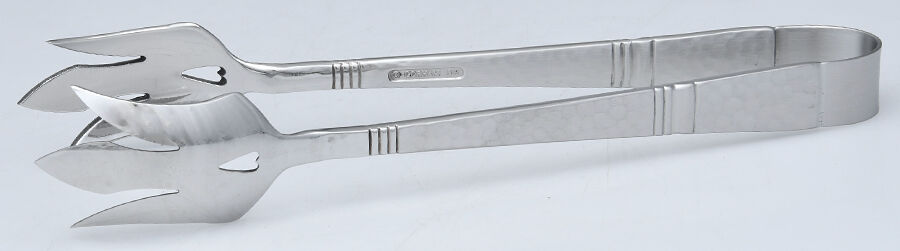 Baluster (Stainless) Solid Lettuce Tongs by Gorham Silver-1