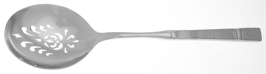 Baluster (Stainless) Casserole Spoon with Pierced Stainless Bowl HC by Gorham Silver-1