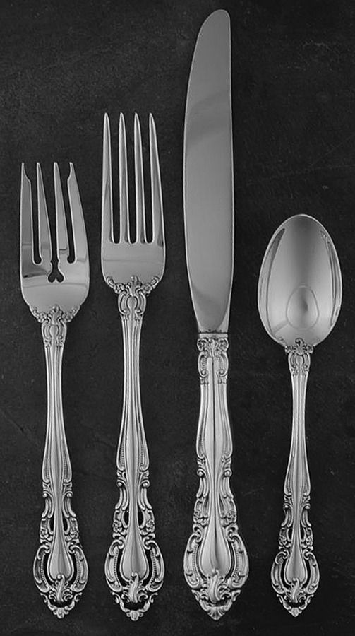 Baronial-New (Sterling, 1973) 4 Piece Place Size Setting by Gorham Silver-1