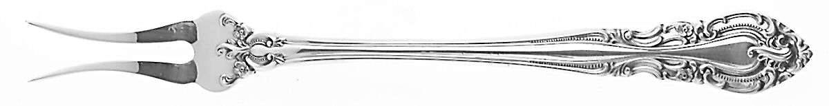 Baronial-New (Sterling, 1973) Short Handle Pickle/Olive Fork by Gorham Silver-1