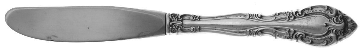 Baronial-New (Sterling, 1973) Modern Hollow Butter Spreader (Stainless) by Gorham Silver-1