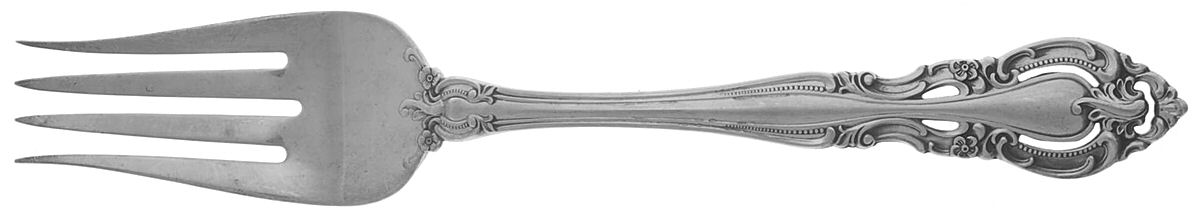 Baronial-New (Sterling, 1973) Medium Solid Cold Meat Serving Fork by Gorham Silver-1