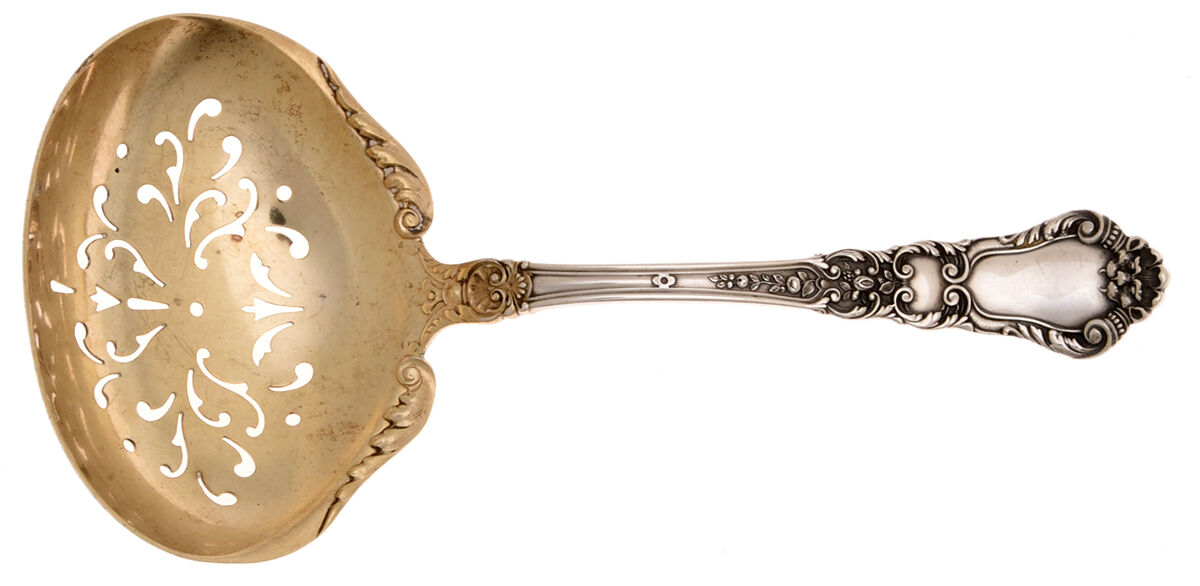 Baronial-Old (Sterling, 1898, No Monograms) Large Confection Spoon by Gorham Silver-1