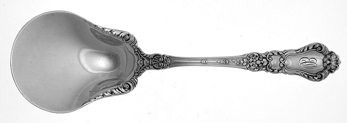 Baronial-Old (Sterling, 1898, No Monograms) Large Jelly Spoon by Gorham Silver-1