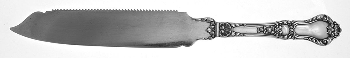 Baronial-Old (Sterling, 1898, No Monograms) Cake Saw Solid Piece by Gorham Silver-1