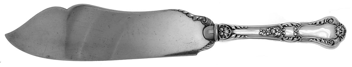 Baronial-Old (Sterling, 1898, No Monograms) Large Hollow Handle Ice Cream Slicer Sterling Bld by Gorham Silver-1