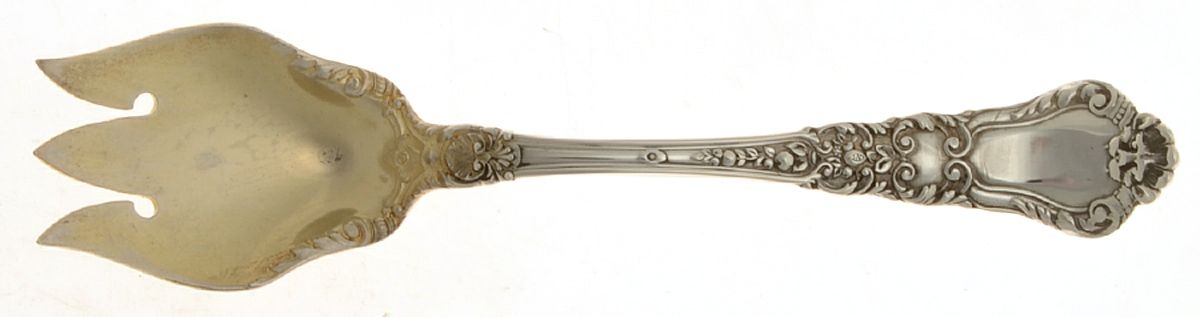 Baronial-Old (Sterling, 1898, No Monograms) Small Ice Cream Fork by Gorham Silver-1