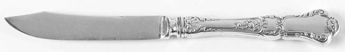 Baronial-Old (Sterling, 1898, No Monograms) Individual Fruit Knife with Silverplate Blade by Gorham Silver-1