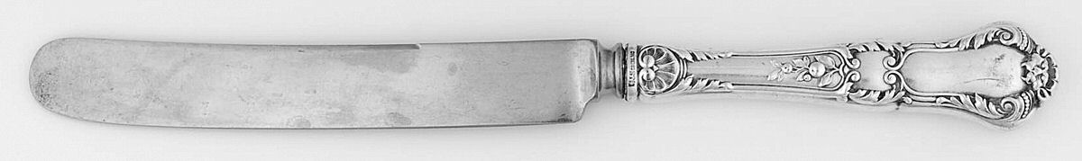 Baronial-Old (Sterling, 1898, No Monograms) Old French Hollow Knife with Bolster by Gorham Silver-1