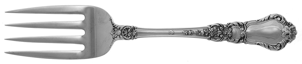 Baronial-Old (Sterling, 1898, No Monograms) Solid Serving Fork by Gorham Silver-1